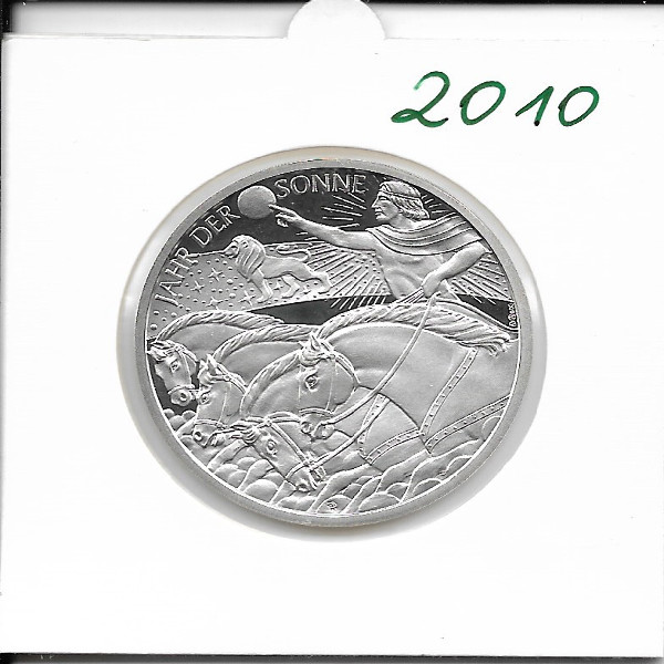 2010 Kalendermedaille Jahresregent Sonne Silber