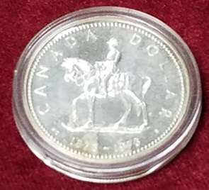 1 DOLLAR 1973 Canada Mounti auf Pferd SILBER KANADA