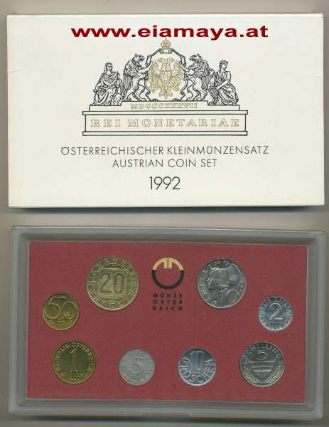 1992 Jahressatz Kursmünzensatz KMS Mintset