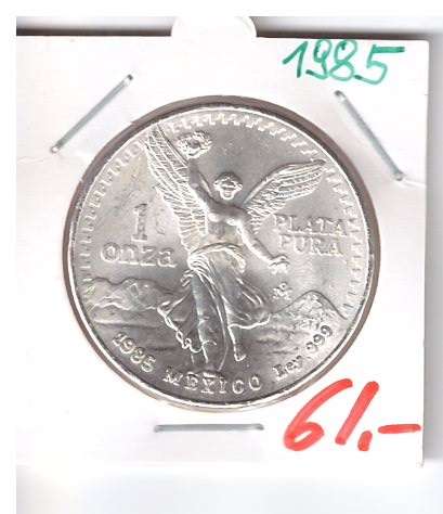 Mexiko 1985 Libertad Silbermünze 1 oz Onza Plata Pura 999