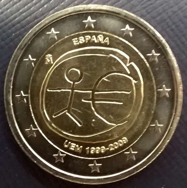 2 Euro Spanien 2009 10 Jahre Euro WWU