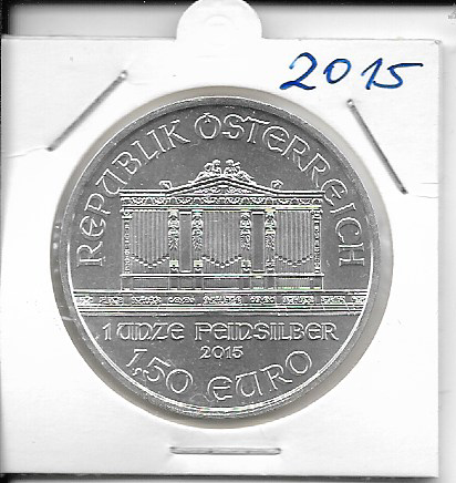 2015 Wiener Philharmoniker 1 Unze Feinsilber (999)