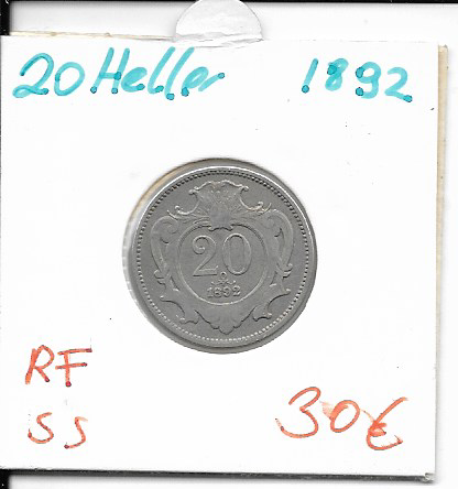 20 Heller 1892 Randfehler