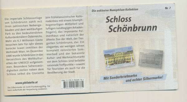 Numiphilum Kollektion Nr. 7 - Sondermarke +Silbermarke Schloss Schönbrunn