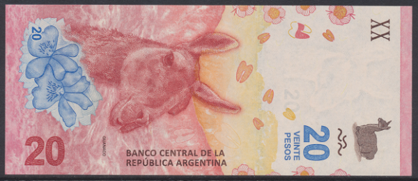 Argentinien – 20 Pesos (2017) (P.361) Erh. UNC