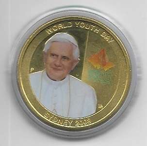 Australien 1 Dollar 2008 Papst Benedikt XVI. - Weltjugendtag in Sydney unc. - farbig