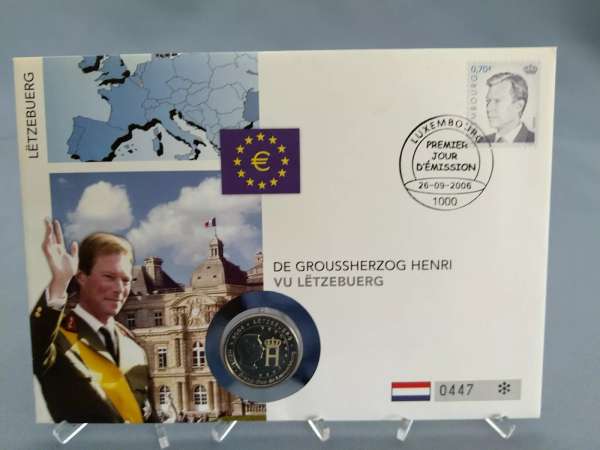 2 Euro Numisbrief Luxemburg - Grossherzog Henri 2004