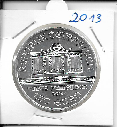 2013 Wiener Philharmoniker 1 Unze Feinsilber (999)