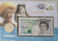Numisbrief 5 Pfund Banknote +5 Pfund Queen Elisabeth the Queen Mother Numisbrief 5 Pfund Banknote +5 Pfund Queen Elisabeth the Queen Mother