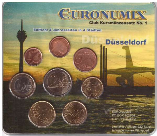 Euronumix club Kursmünzensatz Nr.1 Düsseldorf