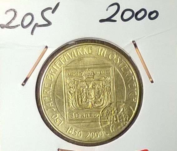 20 Schilling 2000 Österr.Briefmarke ss/vz