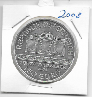 2008 Wiener Philharmoniker 1 Unze Feinsilber (999) 2008 Wiener Philharmoniker 1 Unze Feinsilber (999)