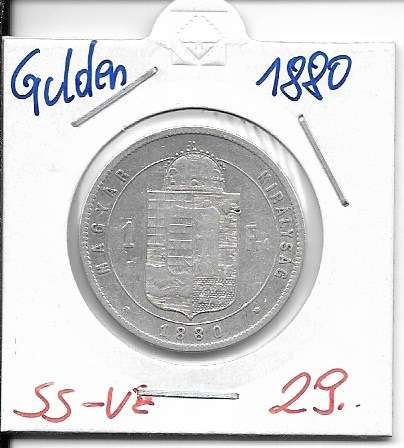 1 Gulden Forint 1880 KB Silber Franz Joseph