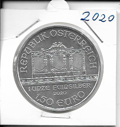 2020 Wiener Philharmoniker 1 Unze Feinsilber (999)