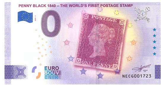 ANK.Nr. Penny Black 1840 0 Euro Schein 2025-1