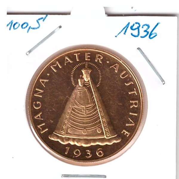 100 Schilling Gold 1936 Magna Mater