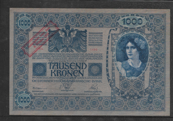 1000 Krone 2.1.1902 Ausgegeben nach dem 4.Oktober 1495/86395