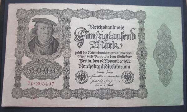 50 000 Mark 19.11.1922 Battenberg Deu-90 d 7p.205497