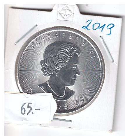 5 DOLLAR 2019 Canada Maple Leaf Silber 1 Unze
