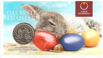 Osteredition 2015 Wiener Philharmoniker 1 Unze Feinsilber (999)