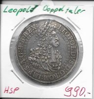 Doppeltaler Leopold I ohne Jahr Henkelspur Doppeltaler Leopold I ohne Jahr Henkelspur