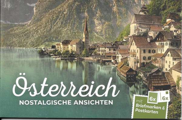 Österreich Nostalgische Ansichten Briefmarken & Postkarten Heft mit 6 Marken