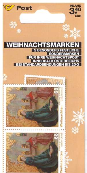 Weihnachtsmarken 68 Cent 2015 ANK.3270