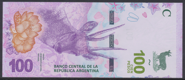 Argentinien – 100 Pesos (2018) (Pick new) Erh. UNC