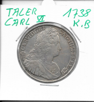 RDR  Karl VI Taler 1738 KB Kremnitz RDR  Karl VI Taler 1738 KB Kremnitz