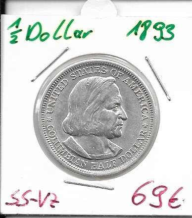 1/2 Dollar 1893 Silber USA