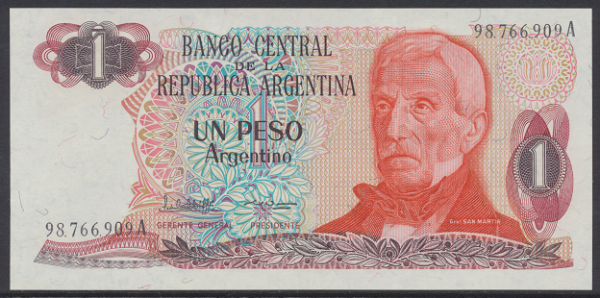 Argentinien – 1 Peso (1983-84) (P.311) Erh. UNC