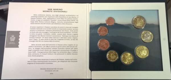 San Marino 2014 KMS Coinset Kursmünzensatz Blister