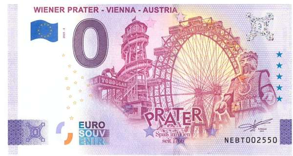 ANK.Nr. Wiener Prater Vienna Austria 0 Euro Schein 2025-3