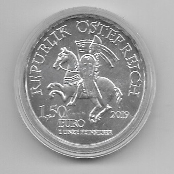 825 Jahre Münze Wien 1,5 Euro 2019 -Jubiläumsunze Wiener Neustadt - - 1 Oz. Silber