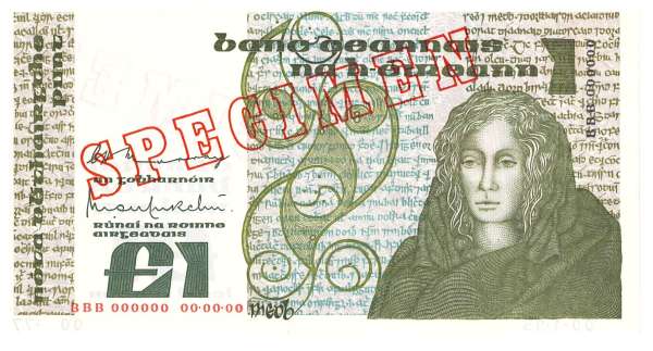 Irland -1 Pfund 1977-89 Specimen Pi.70