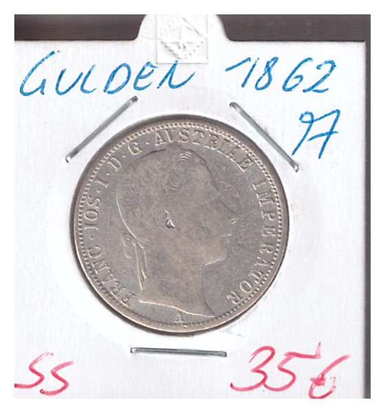 1 Gulden Fl 1862 A Silber Franz Joseph I