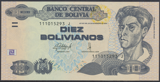Bolivia- 10 Bolivianos 2015 UNC - Pick Nr.243