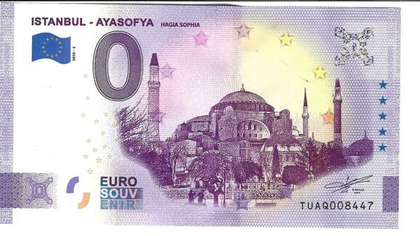 Istanbul Ayasofya - Unc 0 Euro Schein 2020-2