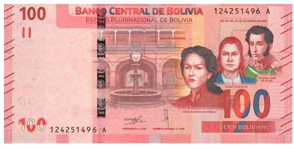 Bolivien / Bolivia P.251 100 Bolivianos (2018)