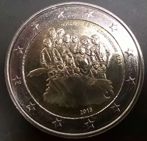 2 Euro Malta 2013 Selbstverwaltung 1921