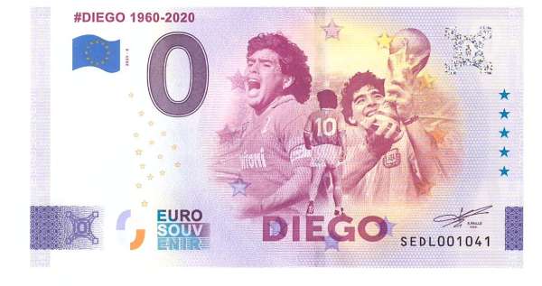 Diego 1960-2020 0 Euro Schein 2025-4 Italien