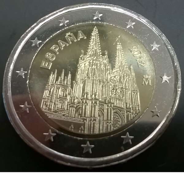 2 Euro Spanien 2012 Kathedrale von Burgos