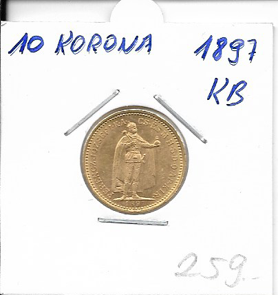 10 Korona 1897 KB Franz Joseph I Gold
