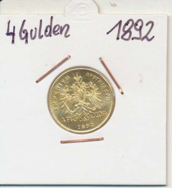 4 Gulden 10 Franken 1892 Franz Joseph I-Neuprägung