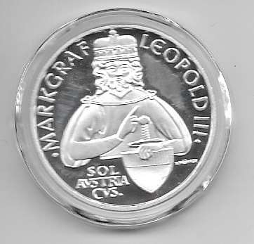 100 Schilling 1996 Leopold III ANK.Nr.35 nur Münze in Kapsel