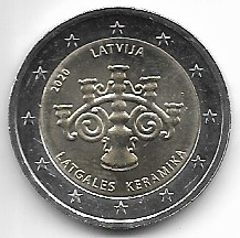 2 Euro Lettland 2020 - Keramik Lettgallens