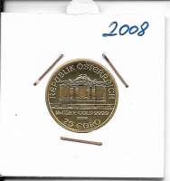 2008 Philharmoniker 1/4 Unze  25 € Euro 7,78 Gramm 2008 Philharmoniker 1/4 Unze  25 € Euro 7,78 Gramm