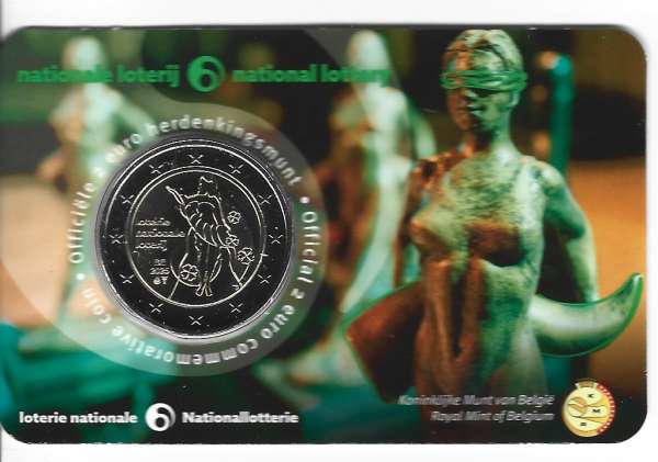 2 Euro Belgien 2025 2 Euro Nationallotterie Coincard Englisch