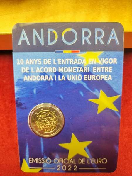 2 Euro Andorra 2022 Währungsvereinbarung