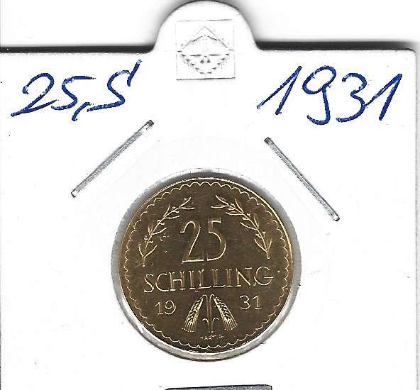 25 Schilling Gold 1931